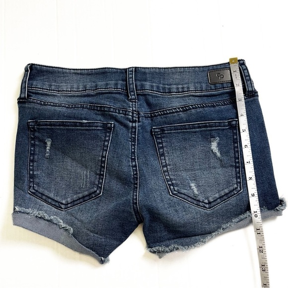 CELEBRITY PINK Juniors' Mid-Rise Roll-Cuff Basic Brixton Denim Shorts - 5/27 - Picture 8 of 10